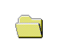 a yellow file folder on a black background