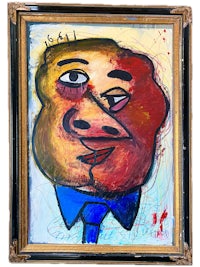 a painting of a man in a tie