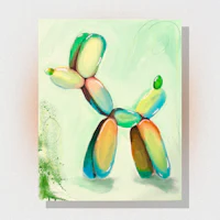 a painting of a balloon dog